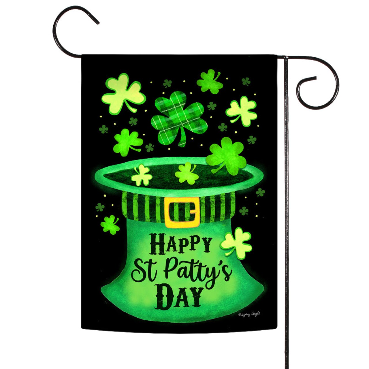 St Patty Top Hatty Decorative St. Patricks Day Double Sided Flag